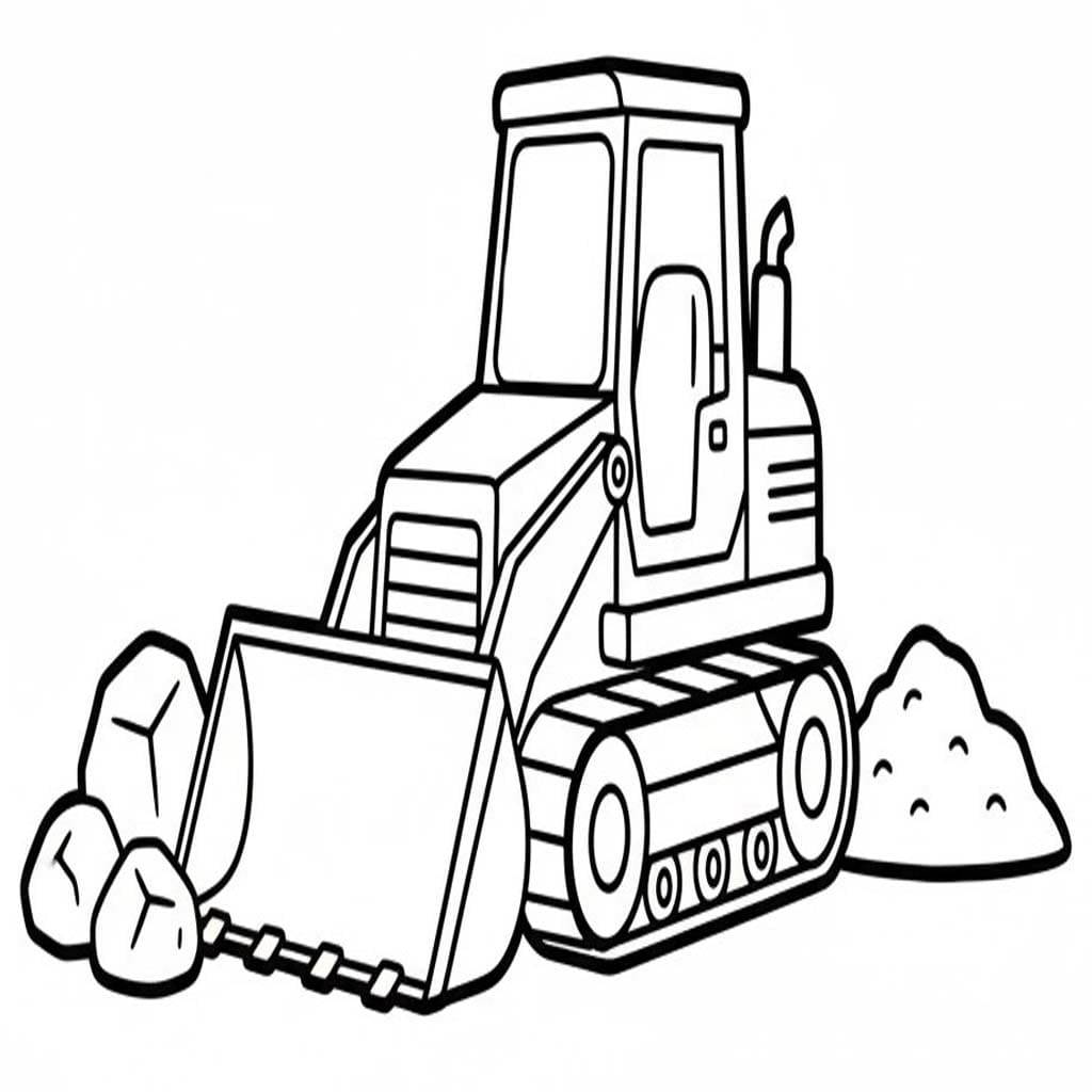 ブルドーザー 印刷 ぬりえ