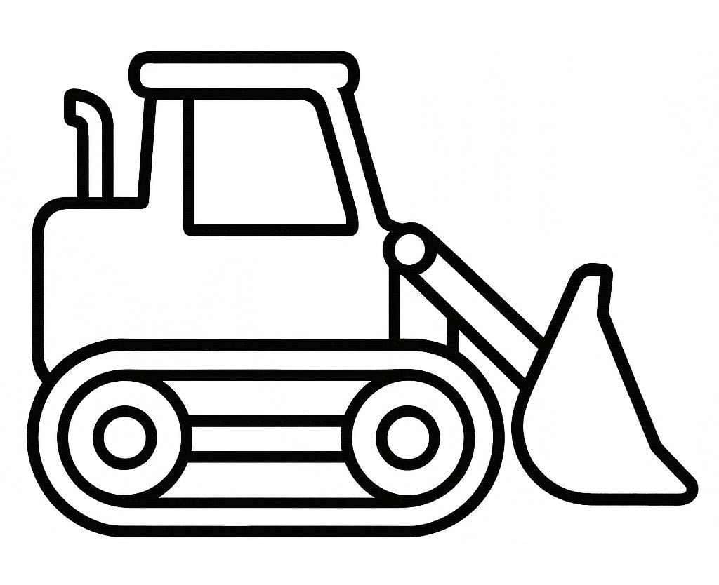 ブルドーザー 無料で印刷可能 ぬりえ