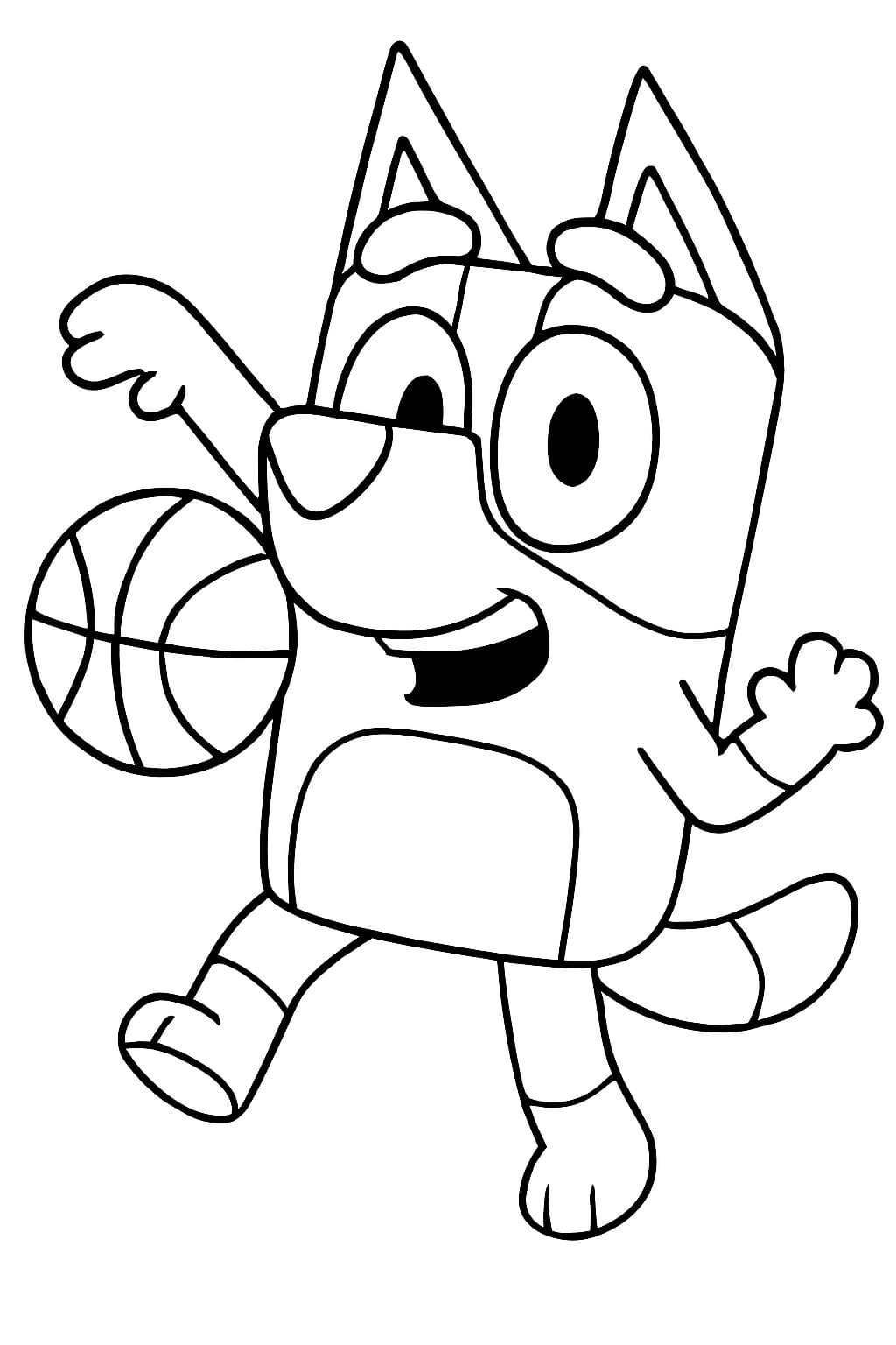 ブルーイ 描画 ぬりえ