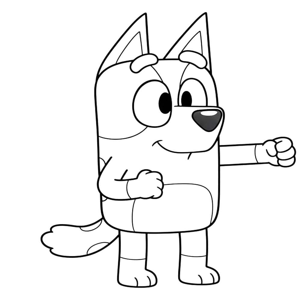 ブルーイ 画像 ぬりえ