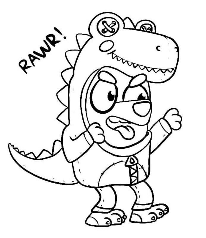 ブルーイ 印刷 ぬりえ