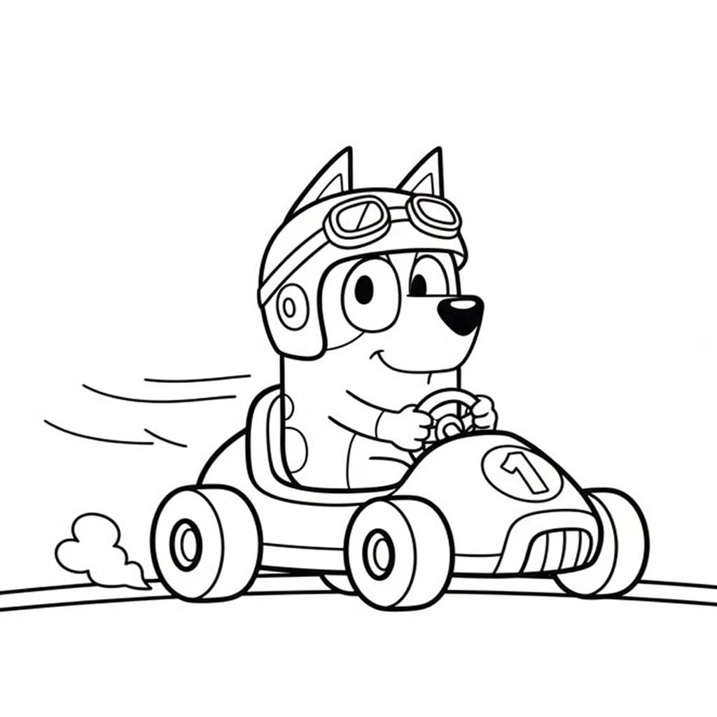 ブルーイ 基本的な ぬりえ