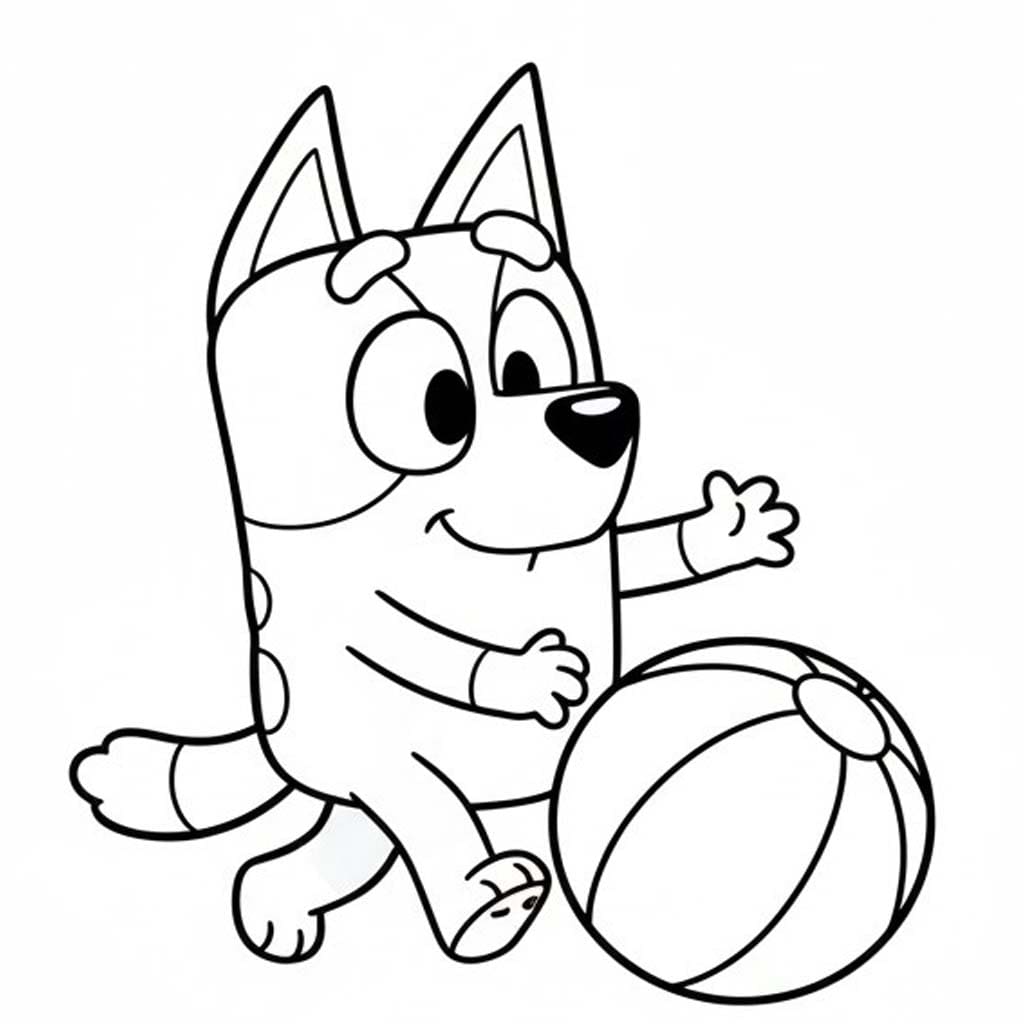 ブルーイ 無料 ぬりえ