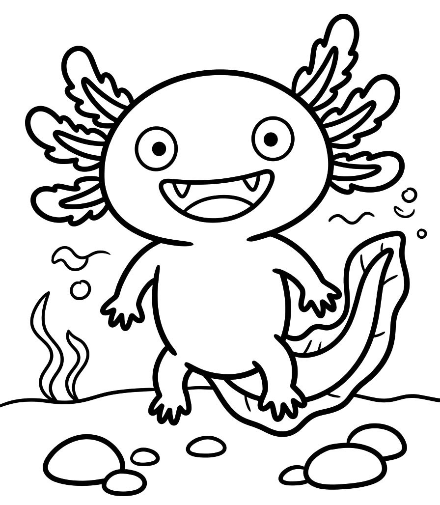 描画 アホロートル ぬりえ