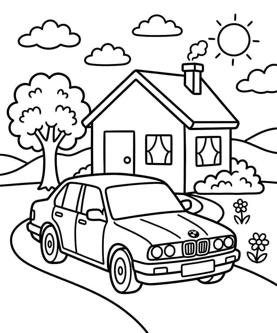 描画 BMW 印刷可能 ぬりえ