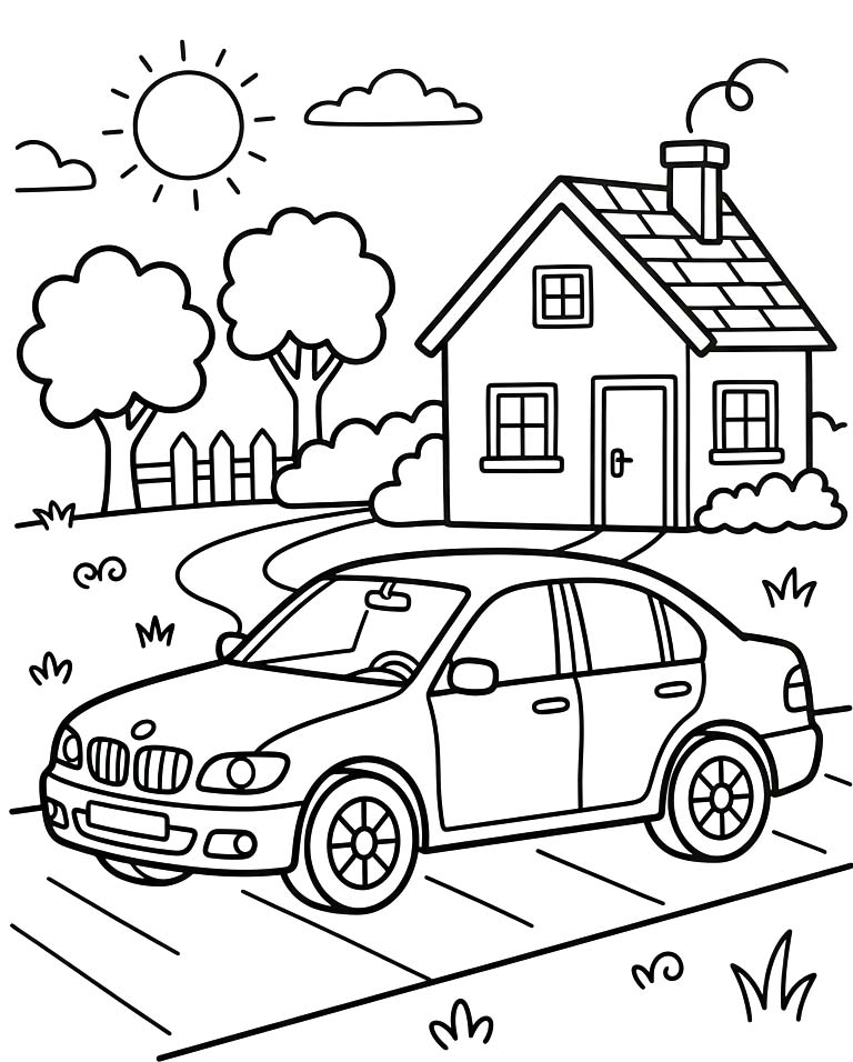 描画 BMW 印刷 ぬりえ