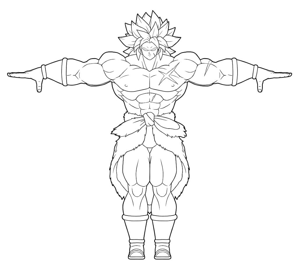 描画 ブロリー 無料 ぬりえ