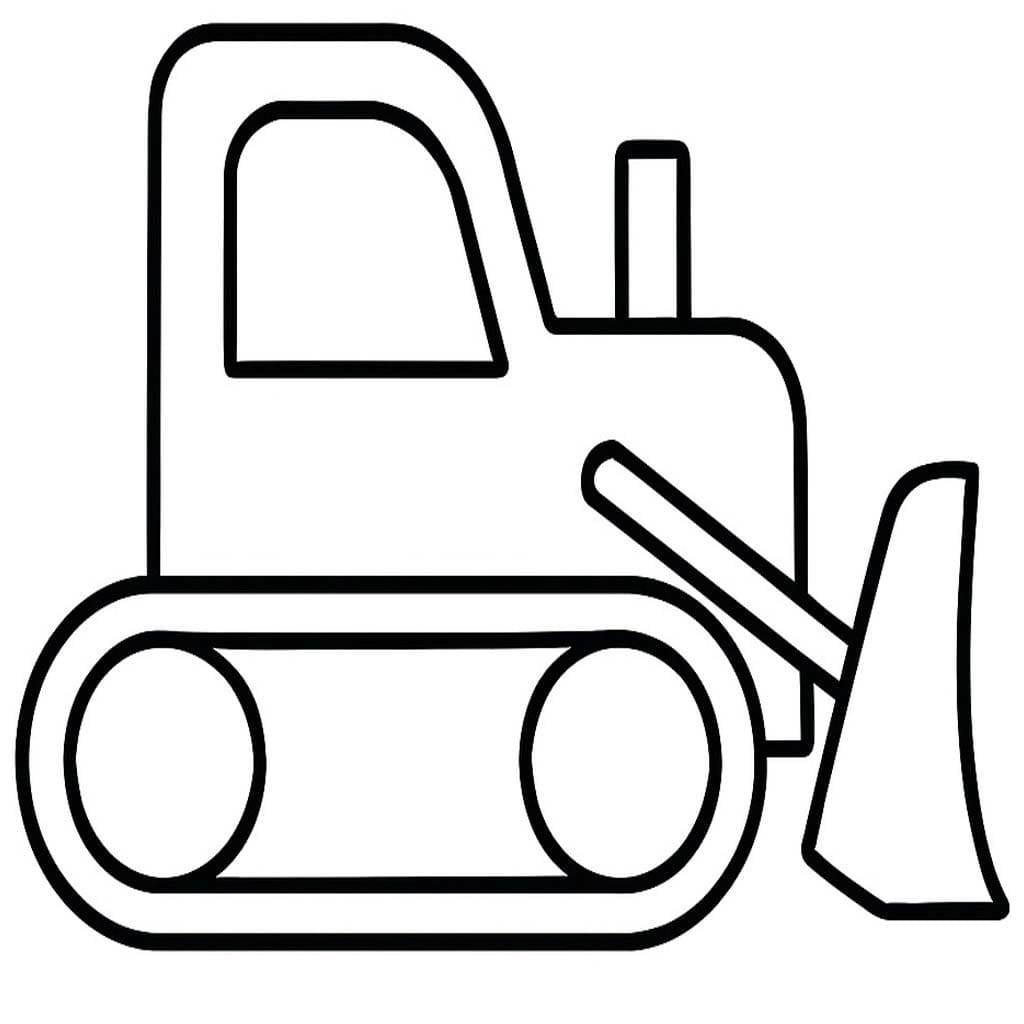 描画 ブルドーザー 印刷可能 ぬりえ