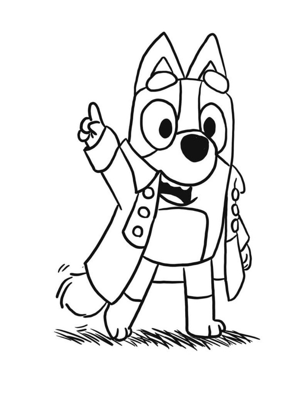 描画 ブルーイ 無料 ぬりえ