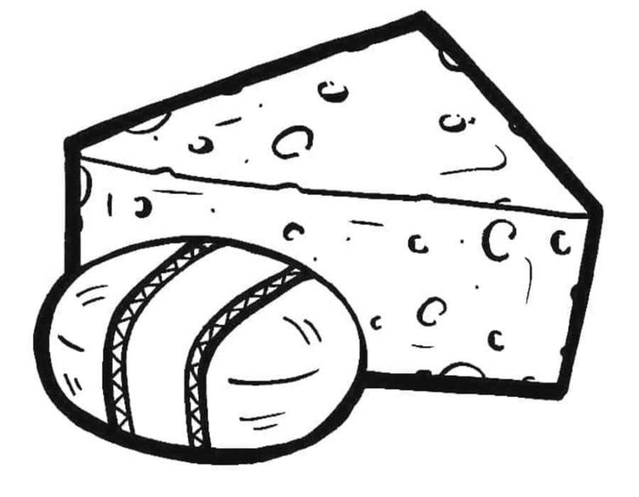 描画 チーズ ぬりえ