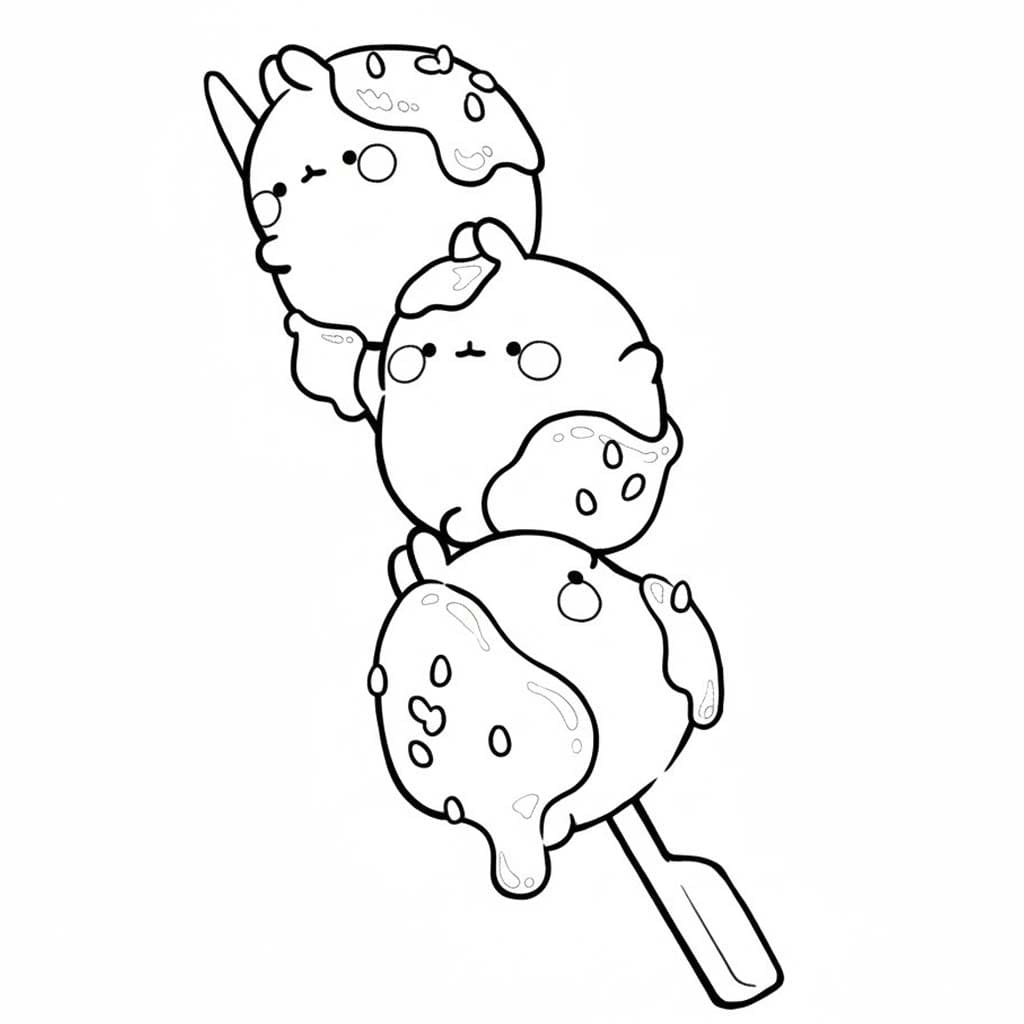 描画 団子 ぬりえ