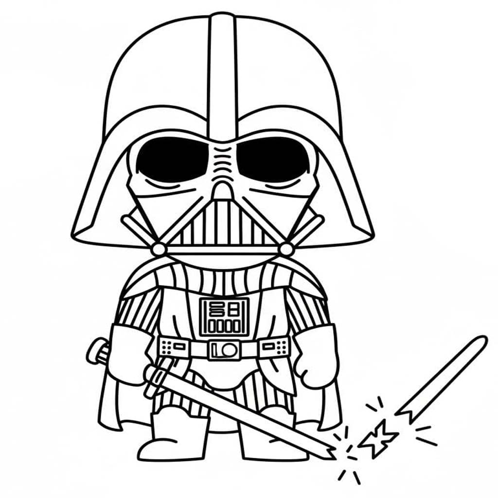 描画 ダース・ベイダー 無料 ぬりえ