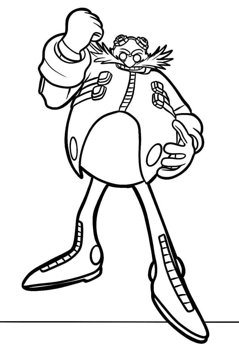 描画 ドクター・エッグマン ぬりえ