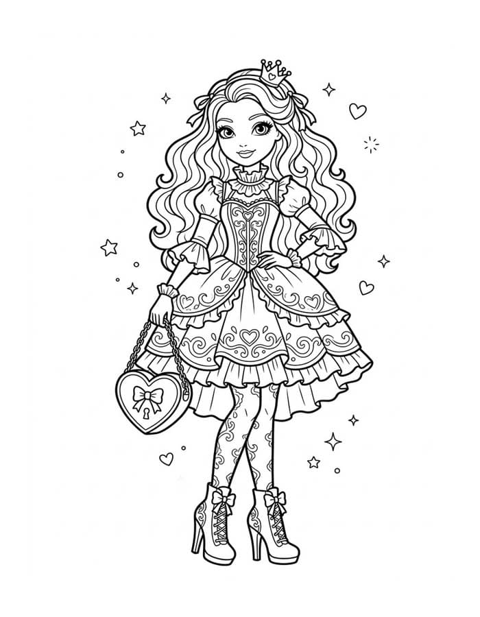 描画 エバー・アフター・ハイ ぬりえ