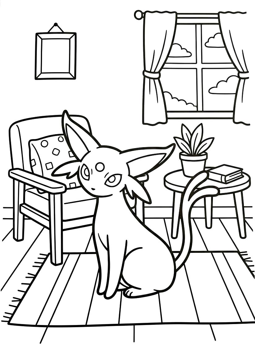 描画 エーフィ ぬりえ