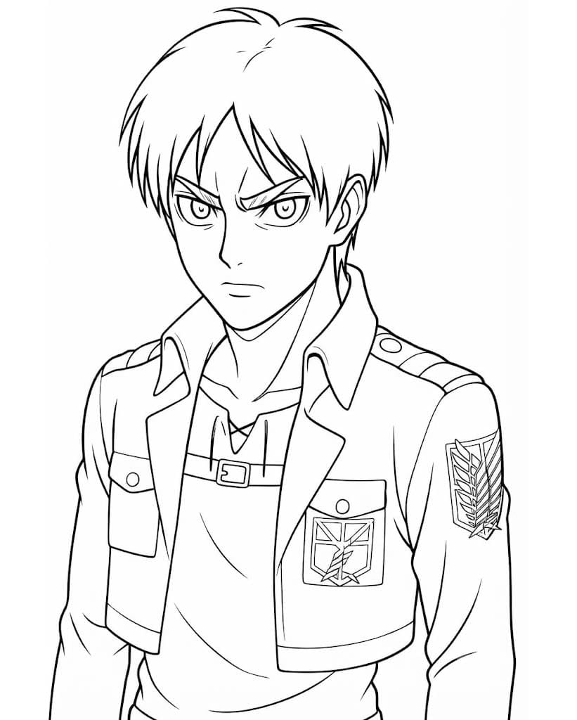 描画 エレン・イェーガー ぬりえ