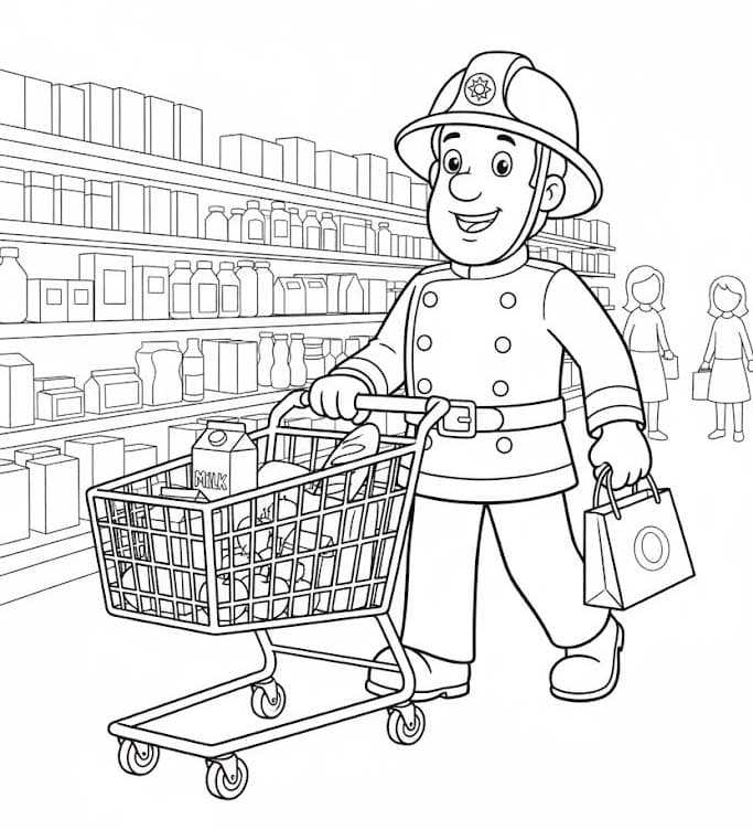 描画 ファイヤーマンサム ぬりえ