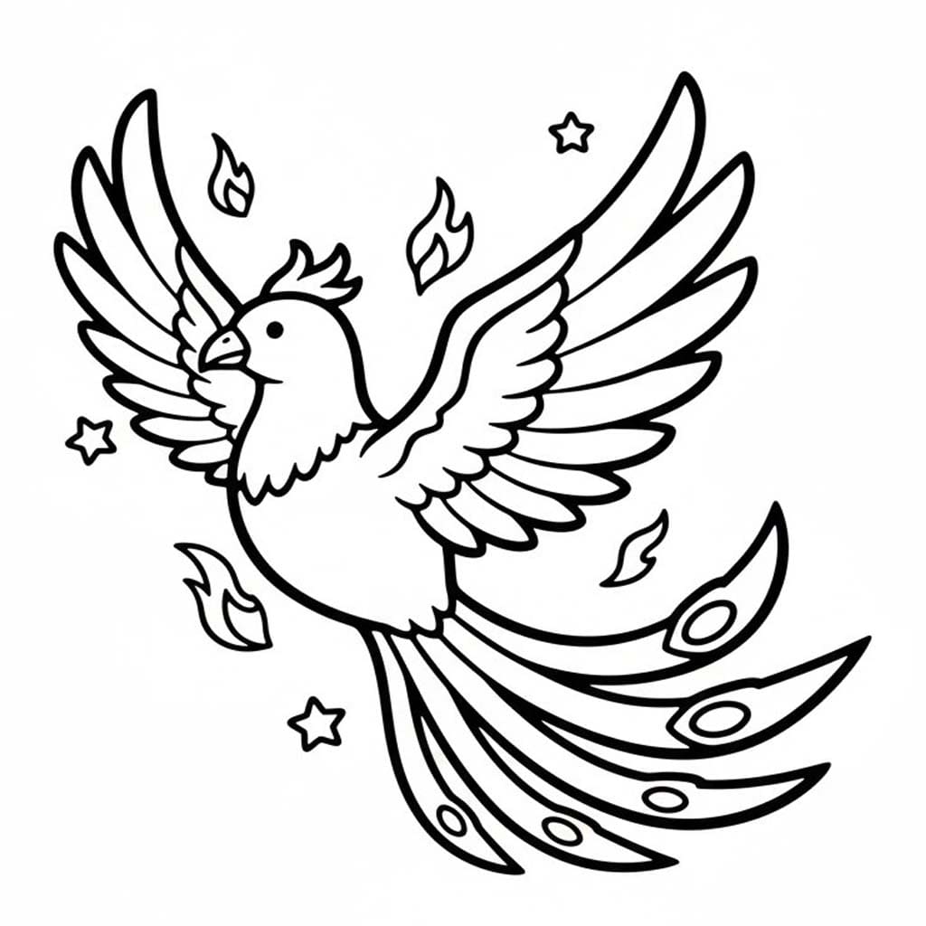 描画 フェニックス ぬりえ