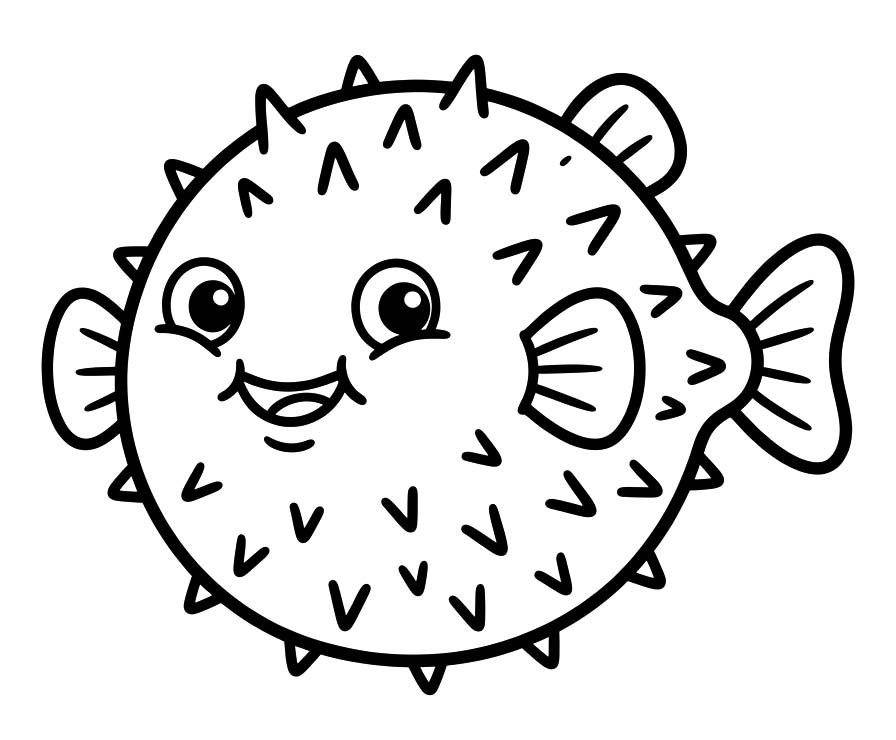 描画 フグ ぬりえ