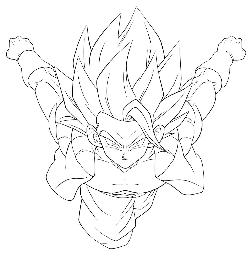 描画 ゴジータ ぬりえ