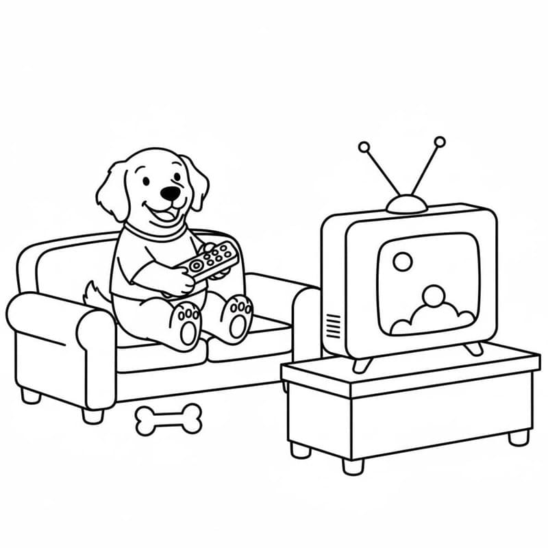 描画 ゴールデンレトリバー ぬりえ