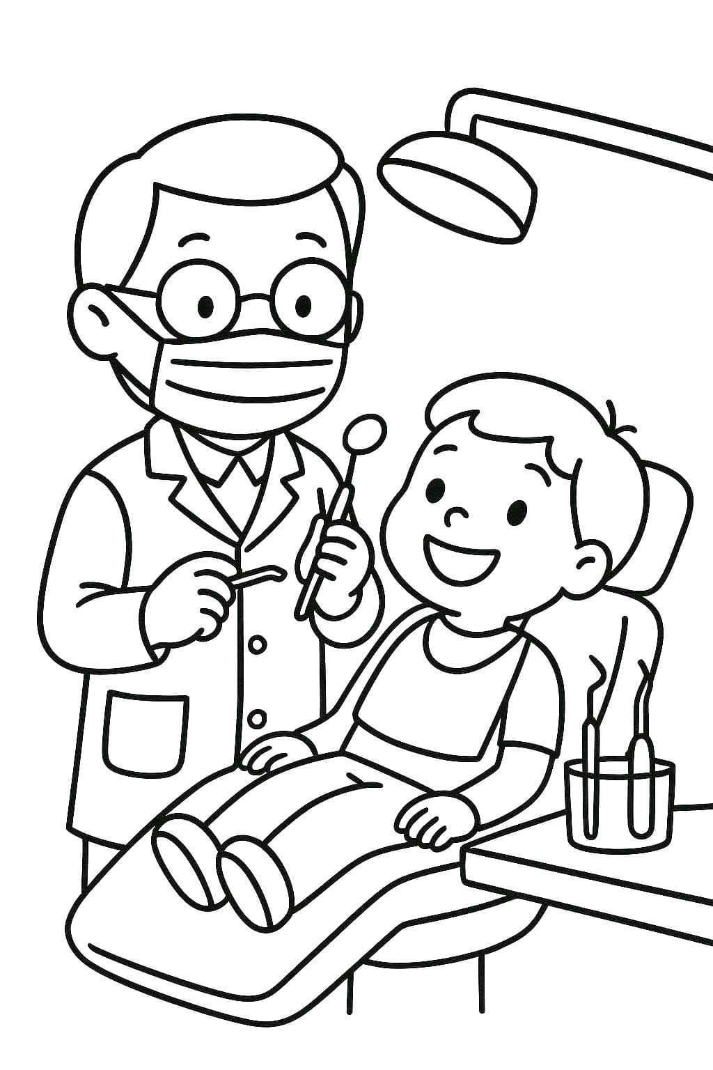 描画 歯医者 ぬりえ