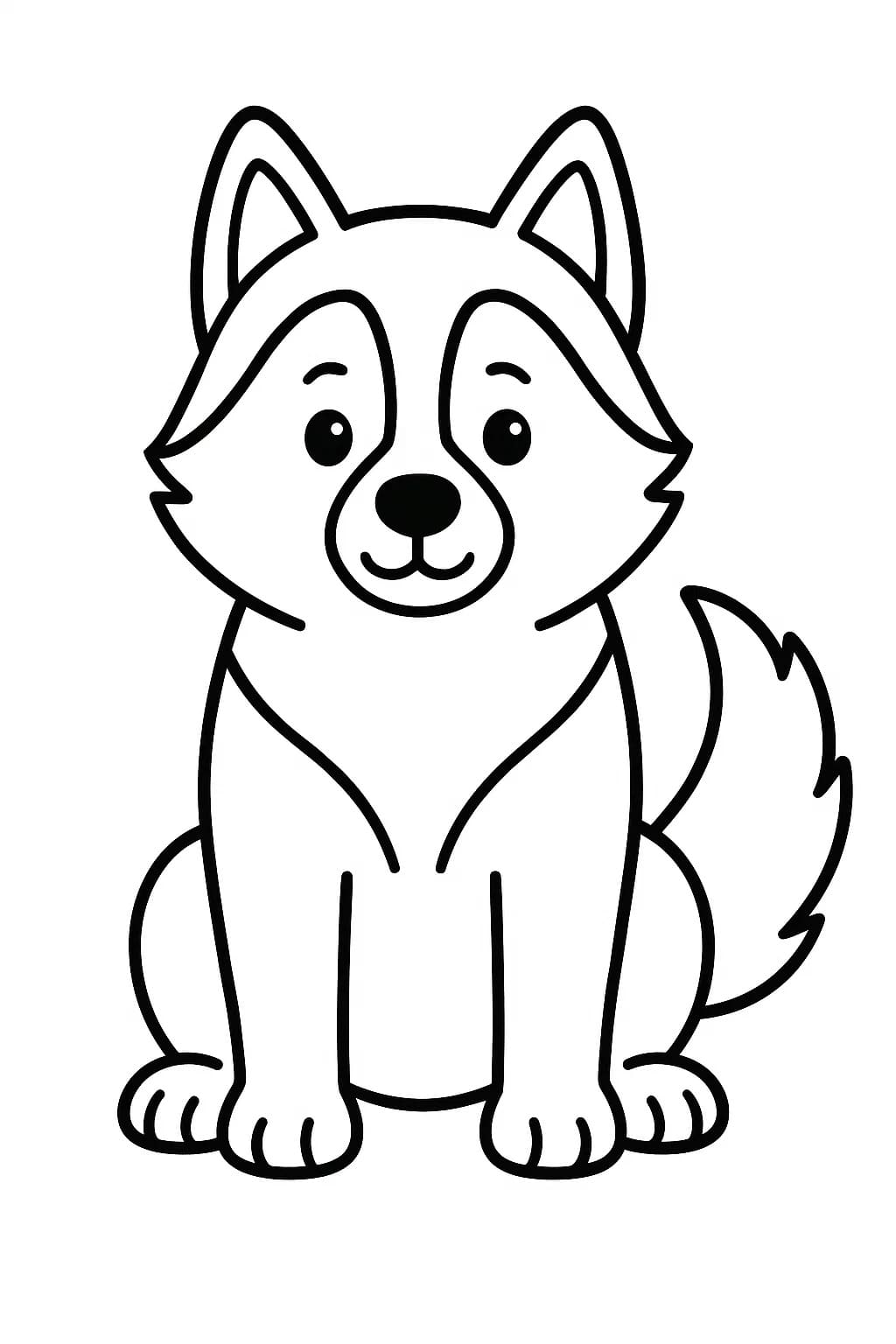 描画 ハスキー ぬりえ