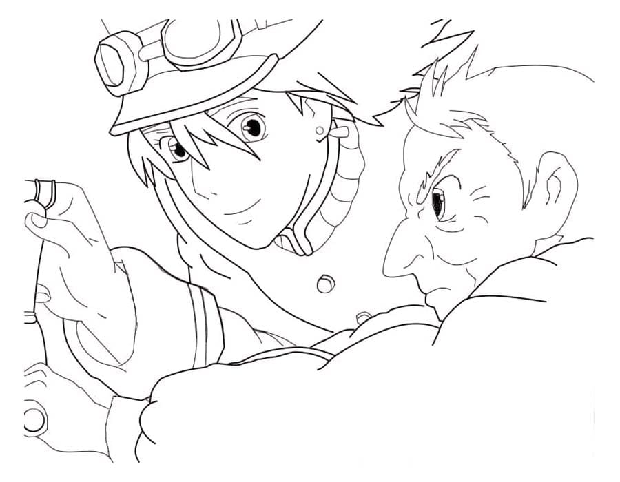 描画 ハウルの動く城 ぬりえ