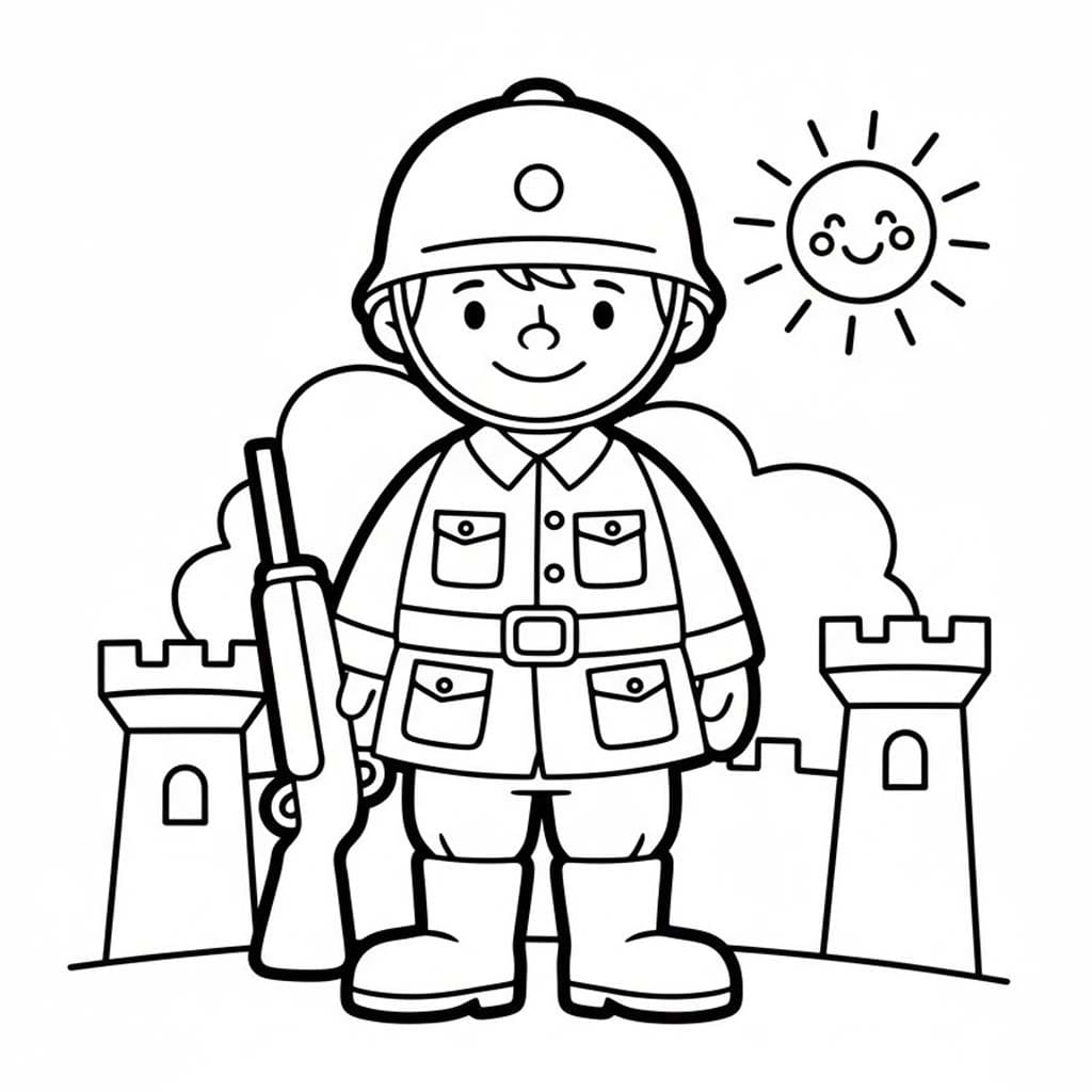 描画 兵士たち 無料 ぬりえ