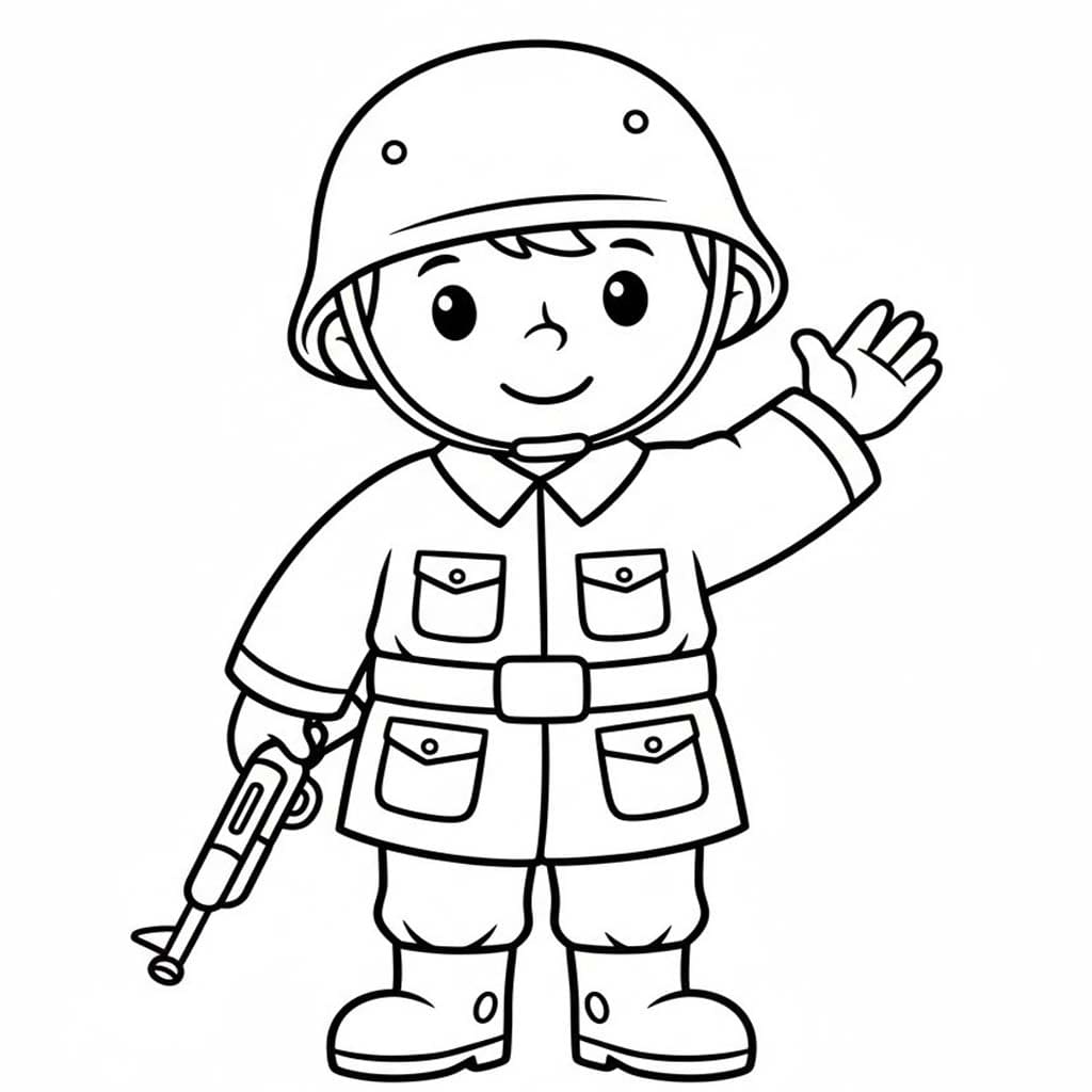 描画 兵士たち ぬりえ