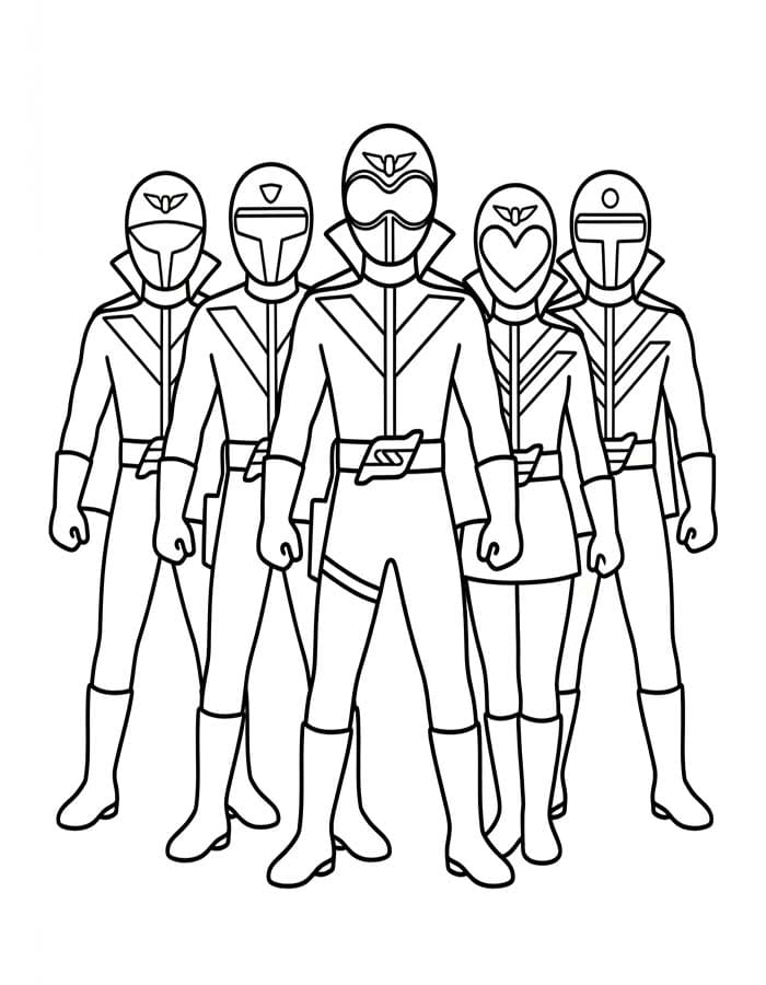 描画 秘密戦隊ゴレンジャー 印刷可能 ぬりえ