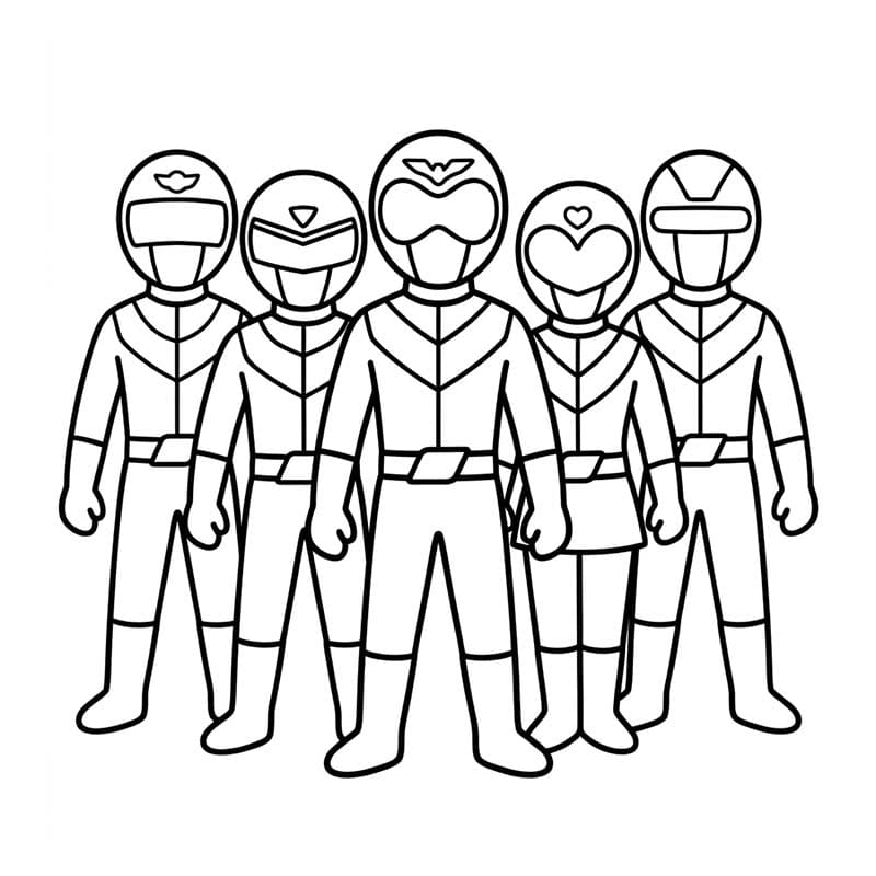 描画 秘密戦隊ゴレンジャー 無料 ぬりえ