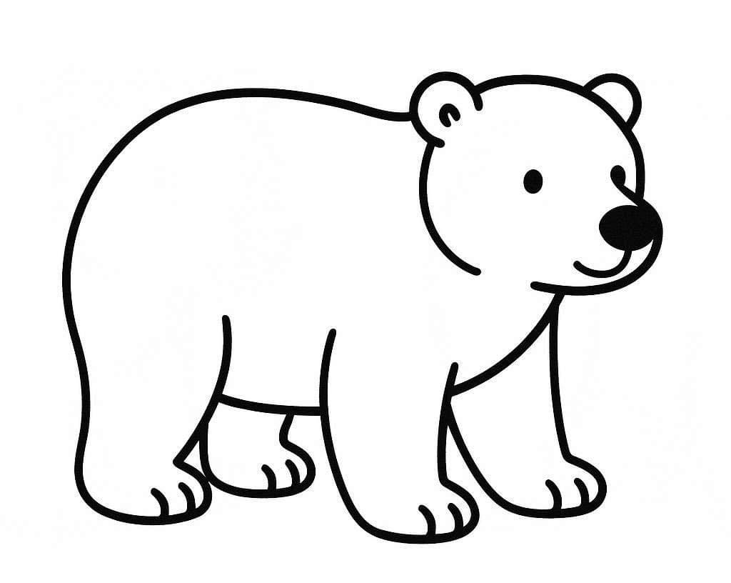 描画 ホッキョクグマ ぬりえ