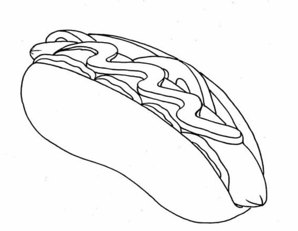 描画 ホットドッグ ぬりえ