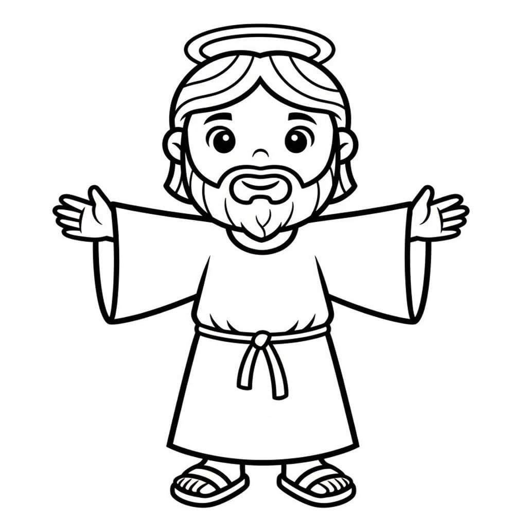 描画 イエス 無料 ぬりえ