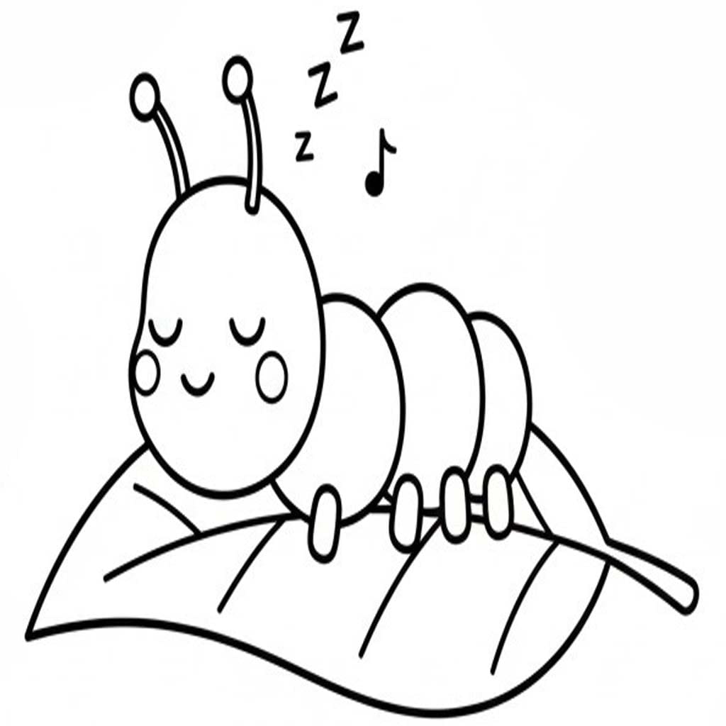 描画 イモムシ 無料 ぬりえ