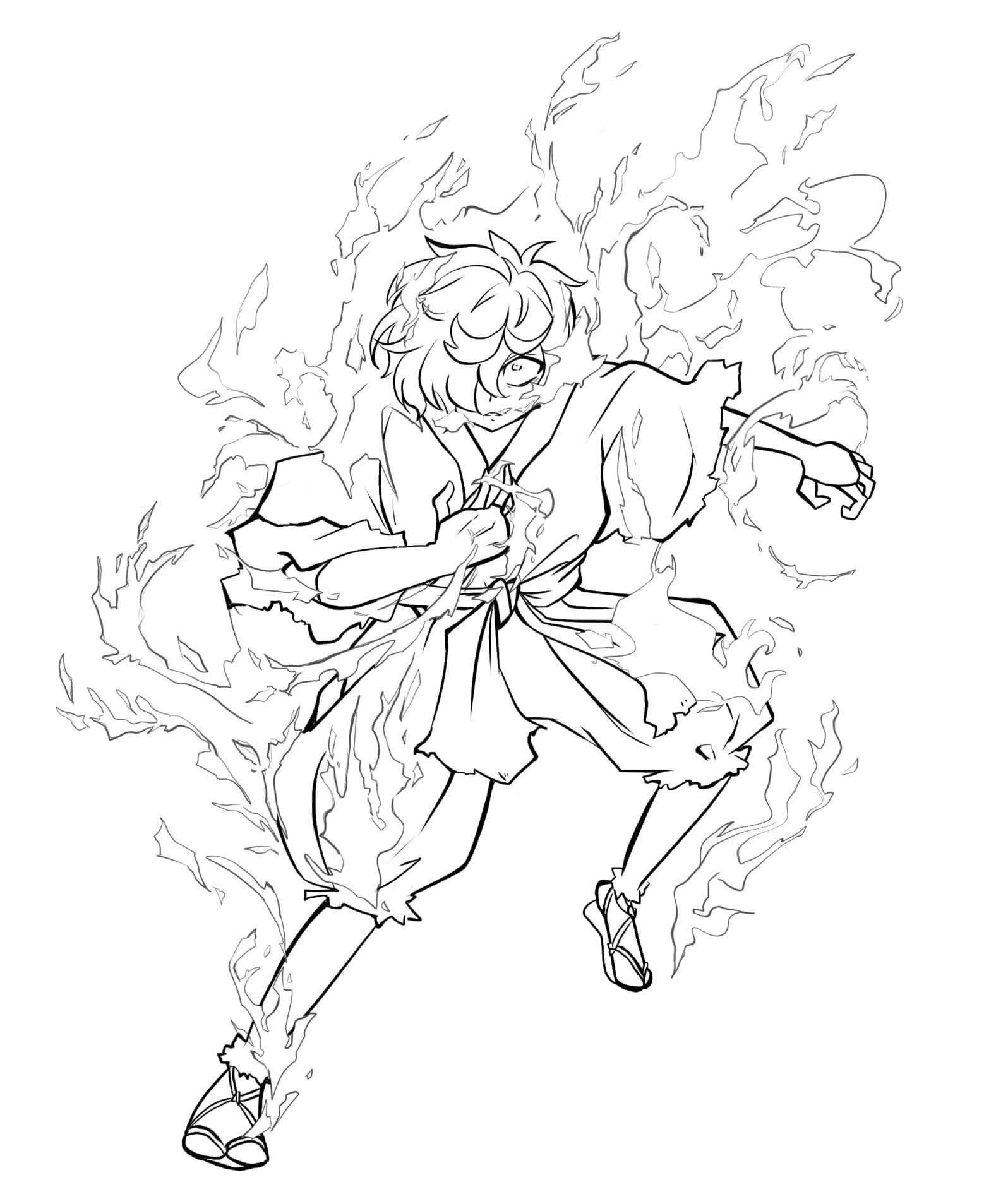 描画 地獄楽 無料 ぬりえ