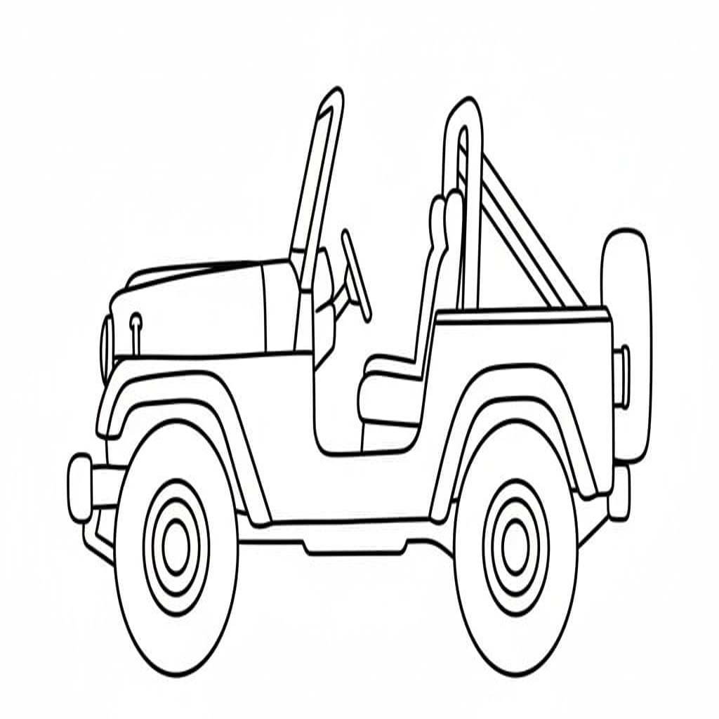 描画 ジープ 印刷可能 ぬりえ