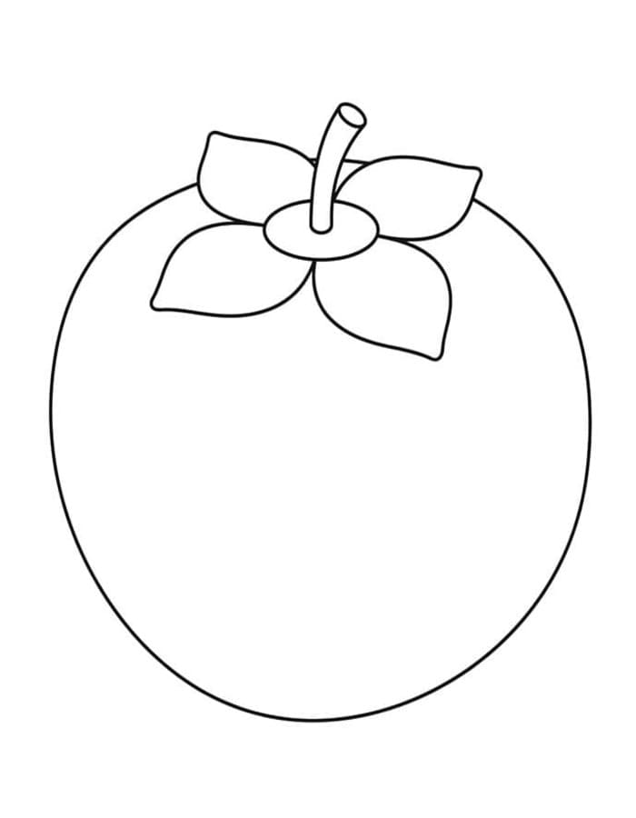 描画 柿の実 印刷可能 ぬりえ