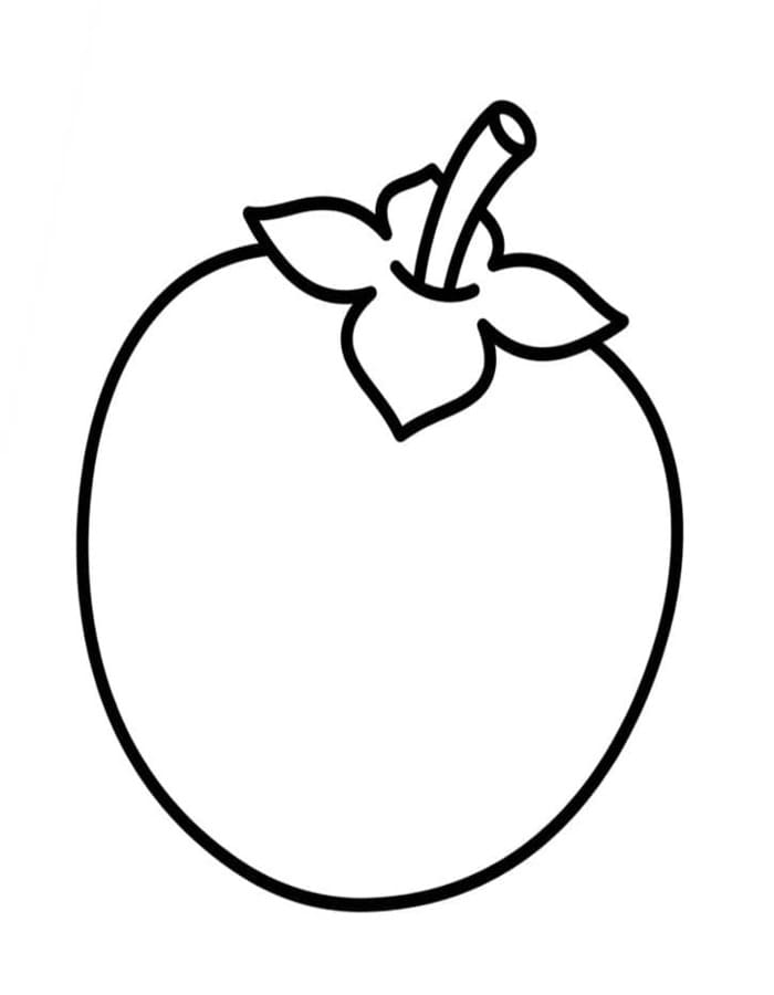 描画 柿の実 無料 ぬりえ