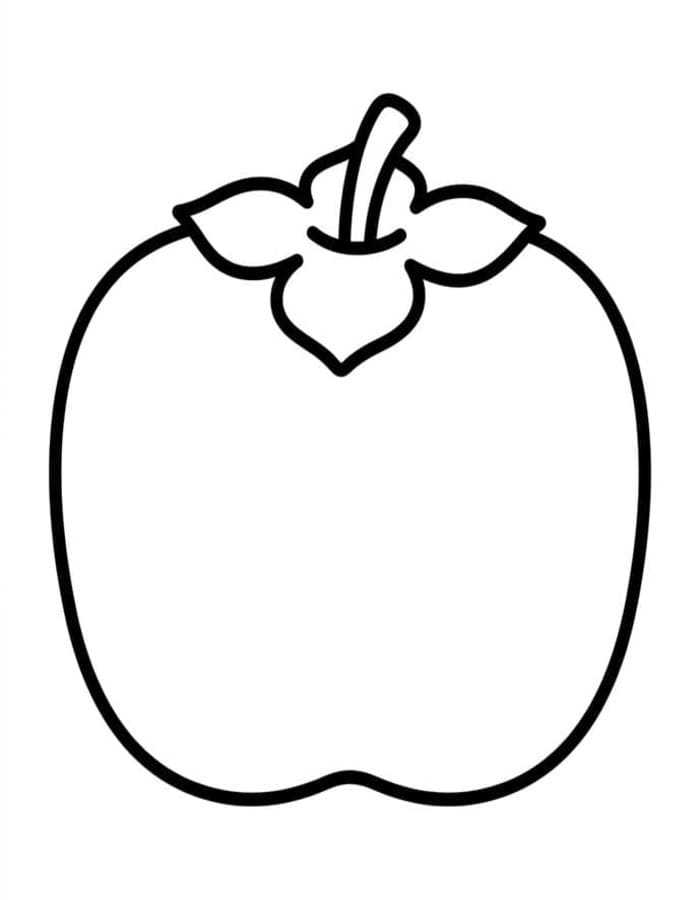 描画 柿の実 ぬりえ