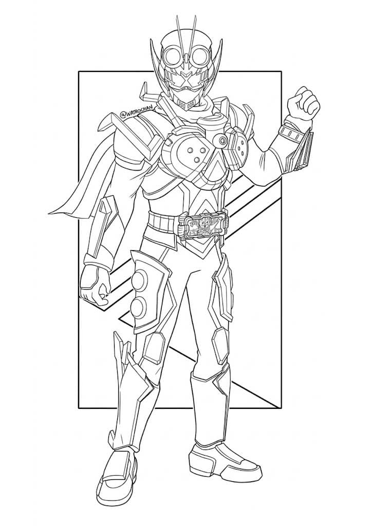 描画 仮面ライダーガッチャード ぬりえ