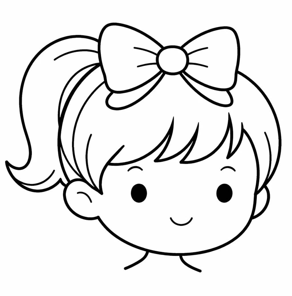 描画 髪の弓 無料 ぬりえ