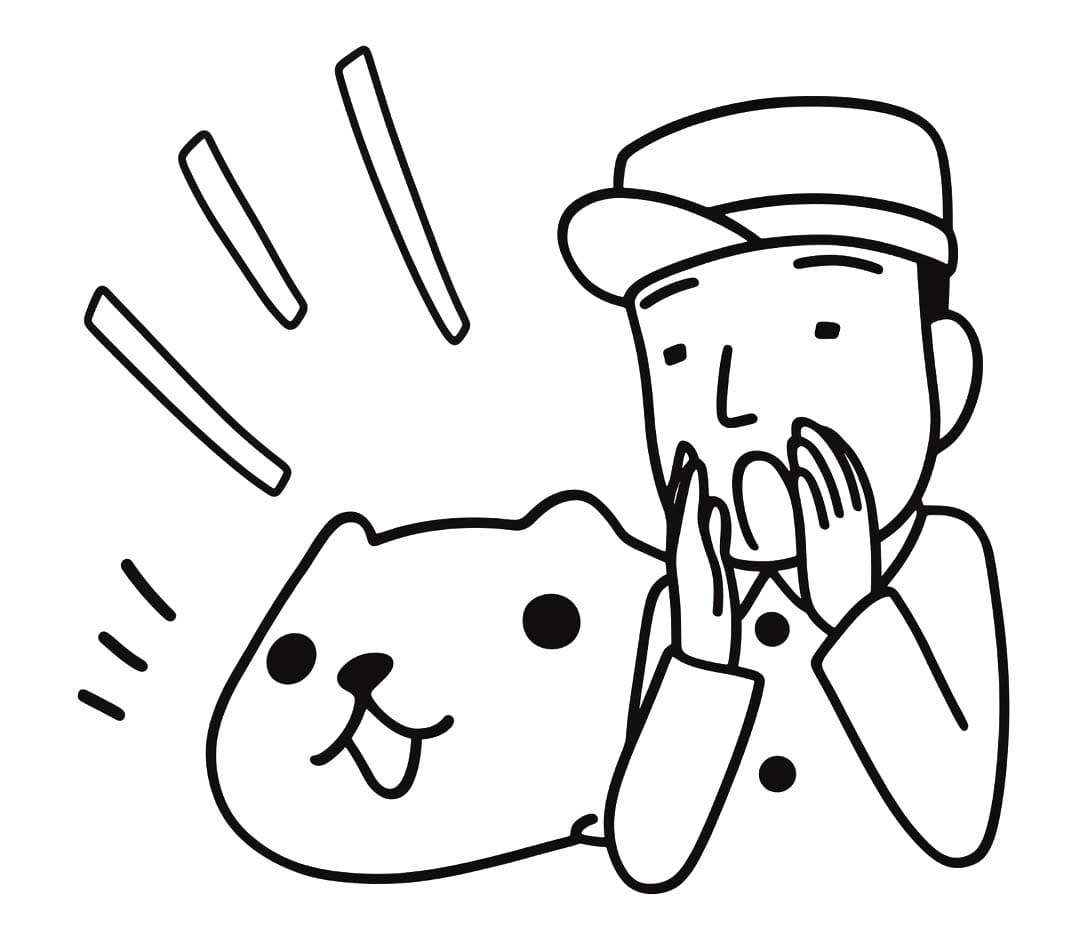 描画 カピバラさん ぬりえ