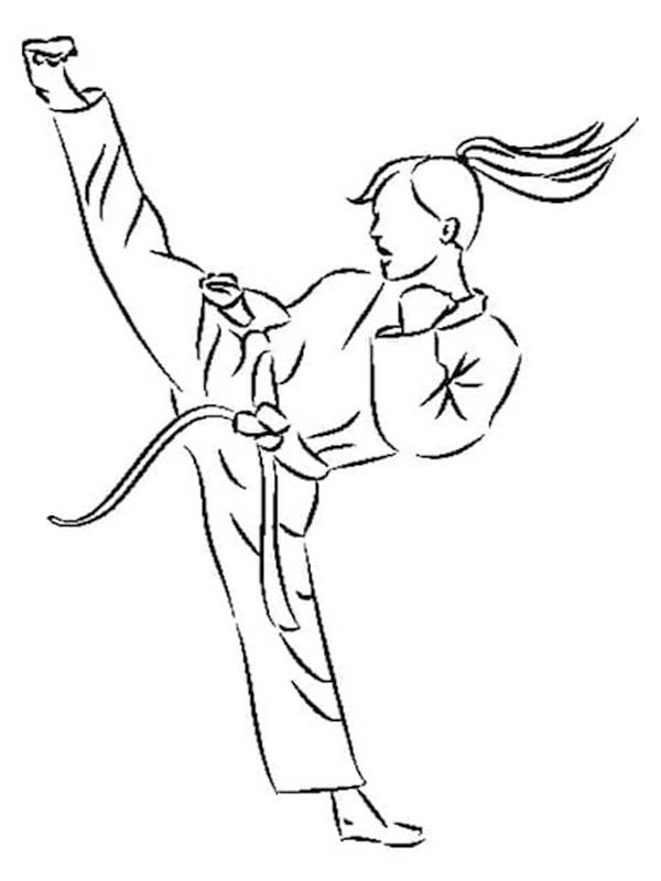 描画 空手 印刷 ぬりえ