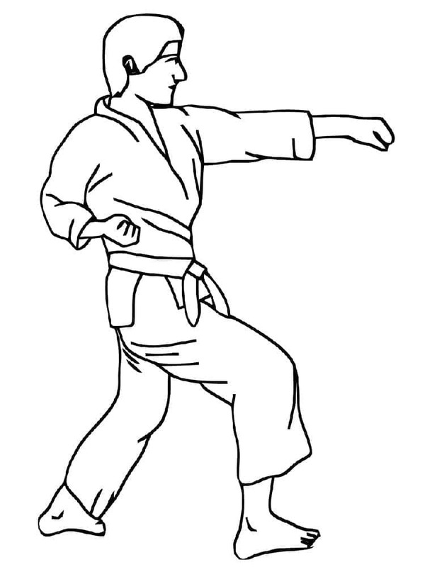 描画 空手 無料 ぬりえ