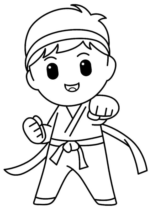 描画 空手 ぬりえ