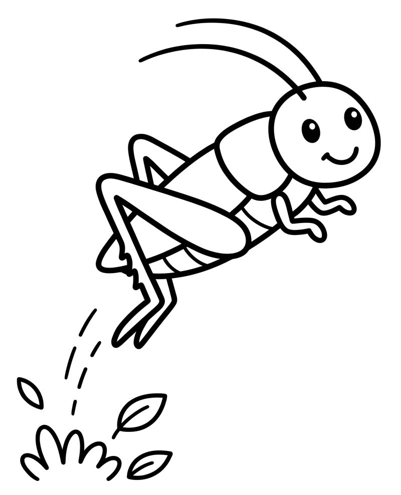 描画 コオロギ 印刷可能 ぬりえ
