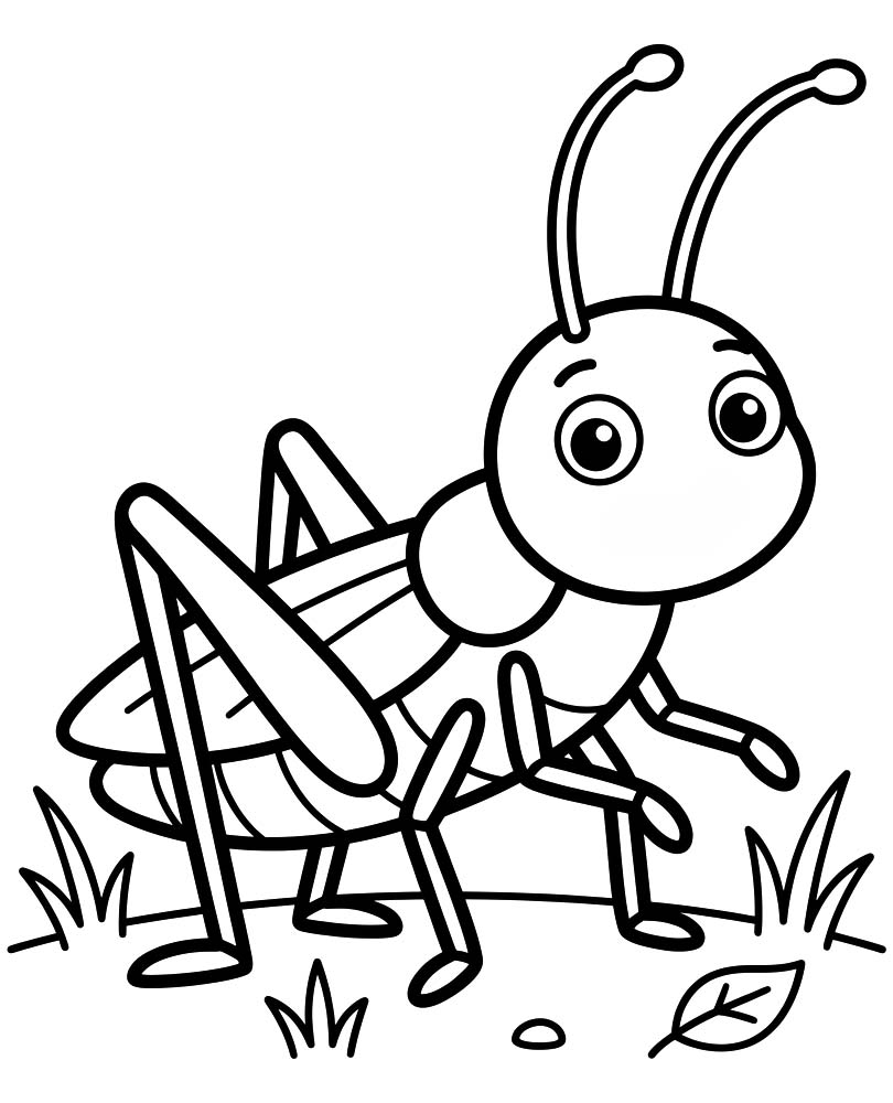 描画 コオロギ ぬりえ