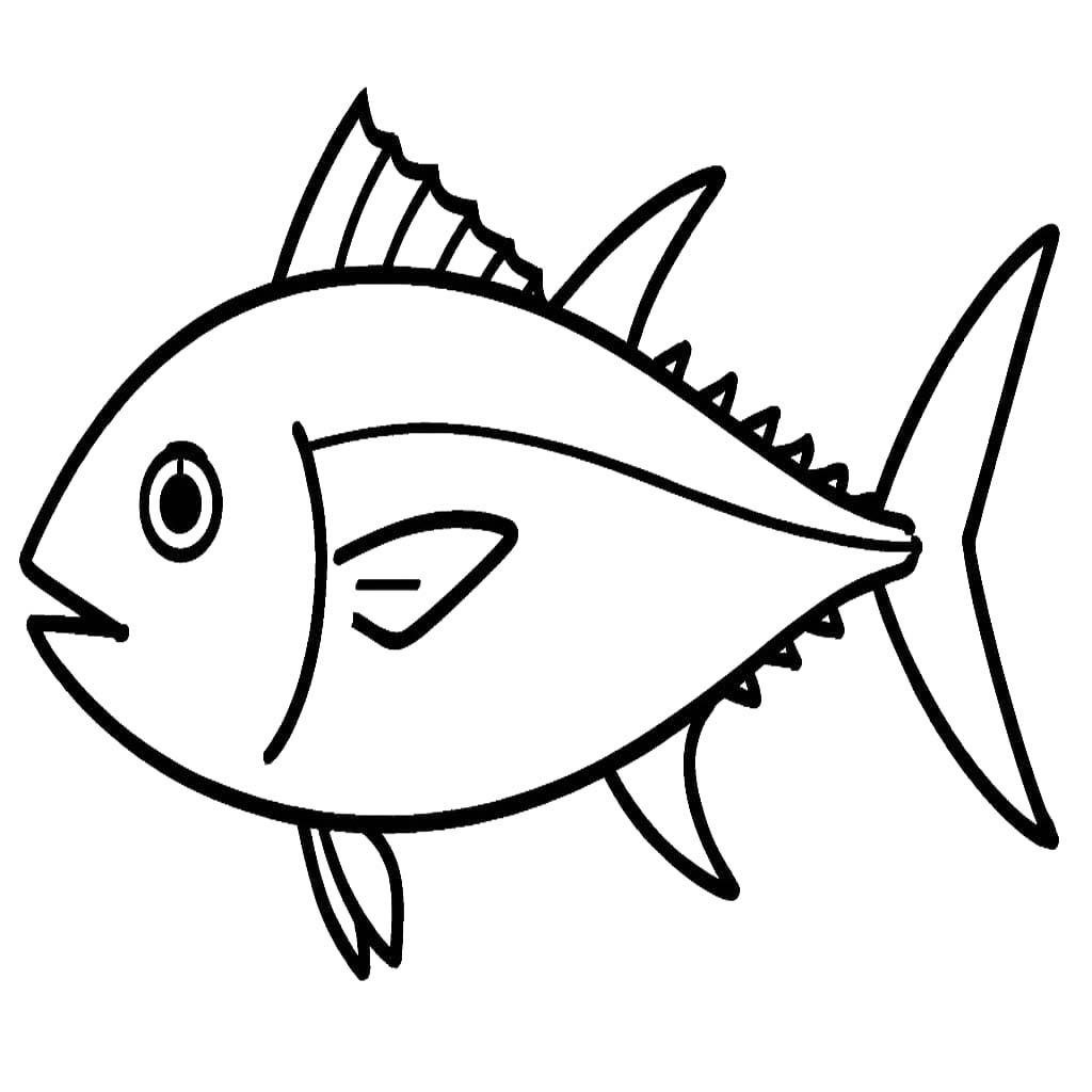 描画 マグロ 印刷可能 ぬりえ